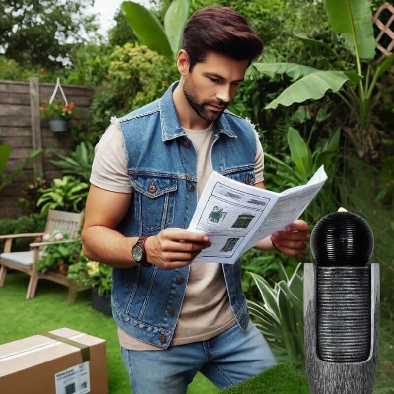 Designová vodní fontána s LED osvětlením